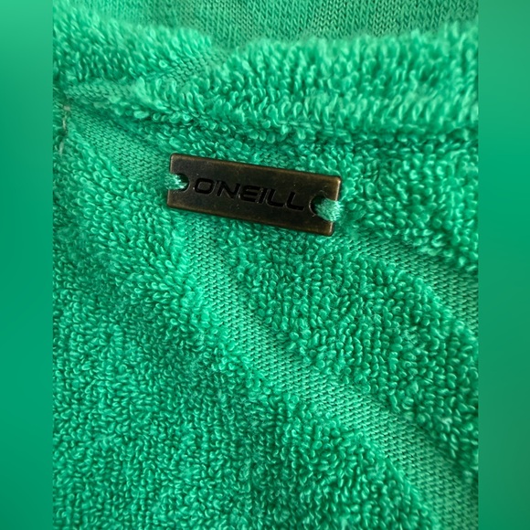 NWT O’Neill Cabana Tile Terry Dress | Kelly Green | Open Back - Picture 13 of 13